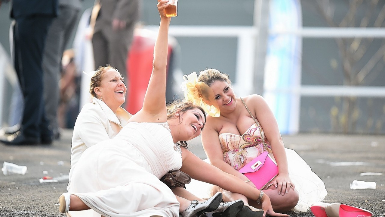 These racegoers raised a glass to Ladies Day