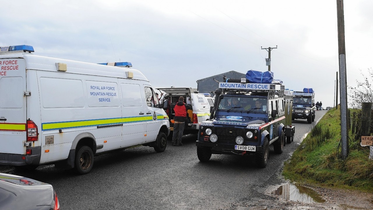 Search vans involved in the search for Shaun Ritchie