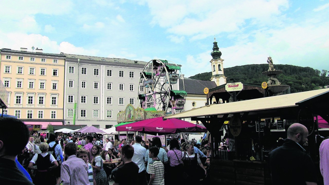 The fairground at Salzburg's St Rupert's fair