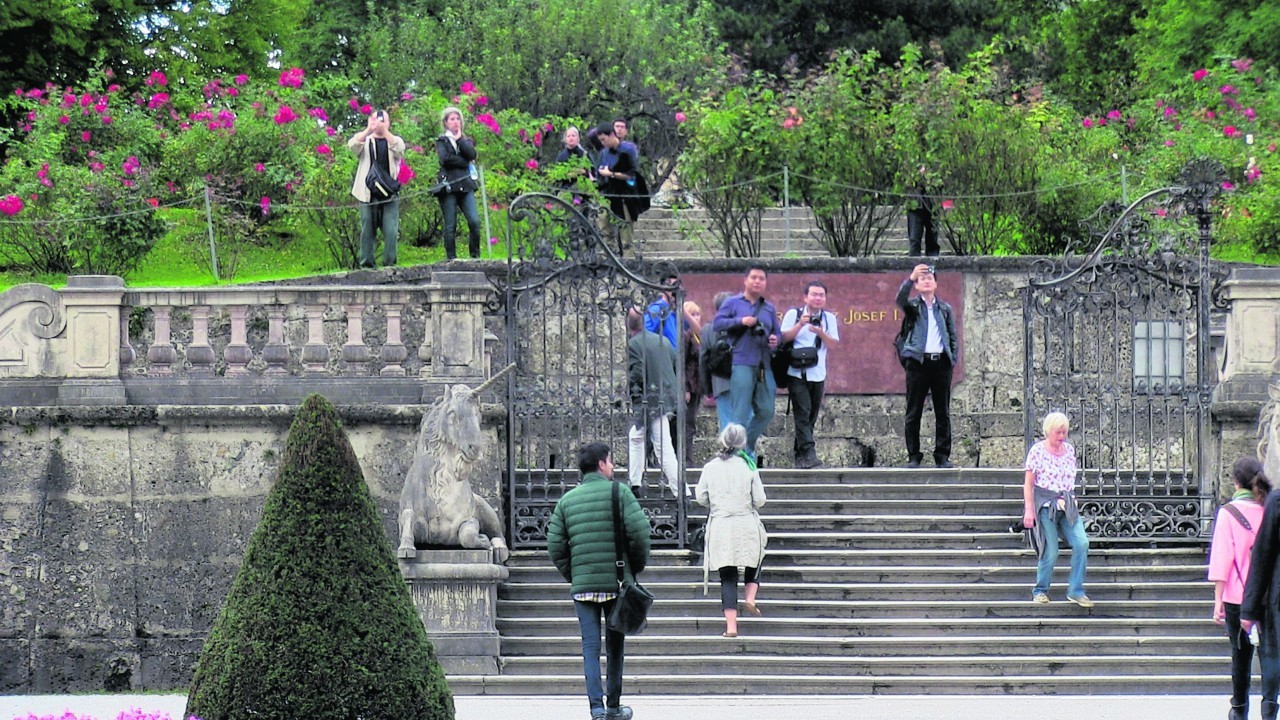 The stairs at Mirabell Palace that were used during the song Do, Re, Mi