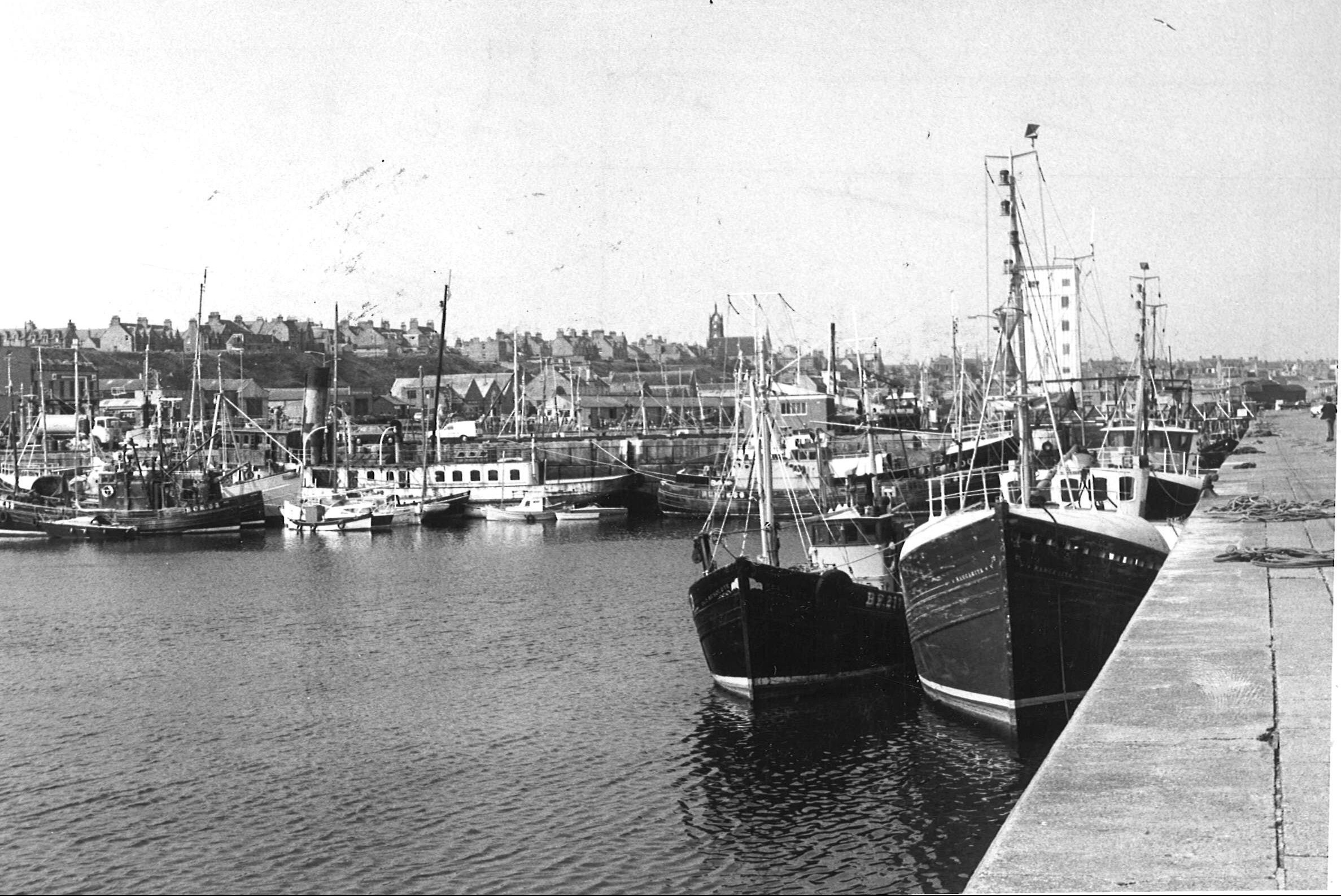 Buckie 1979, when prawn landings still remained at the Cluny Habour