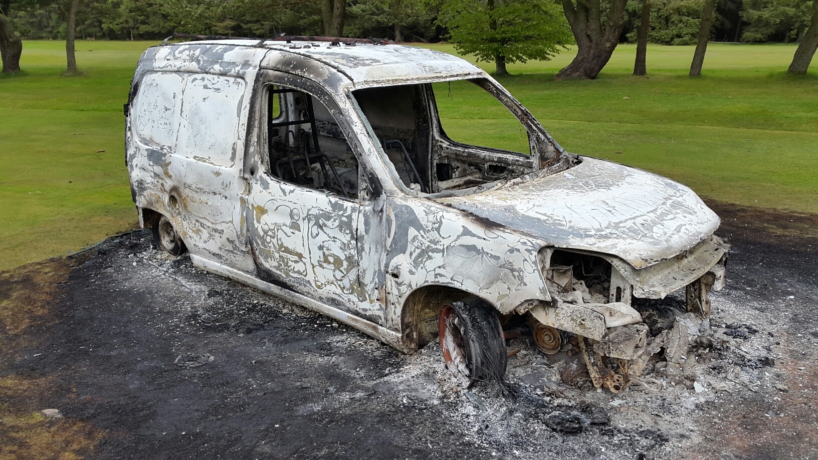 The car was at Hazlehead Golf Club at the time of the fire
