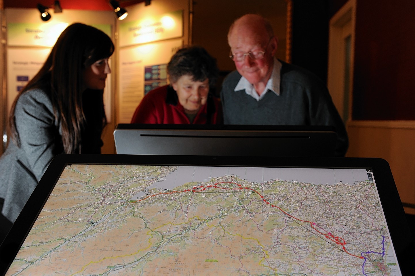 The A96 dualling plans on display in Huntly's Gordon Arms Hotel