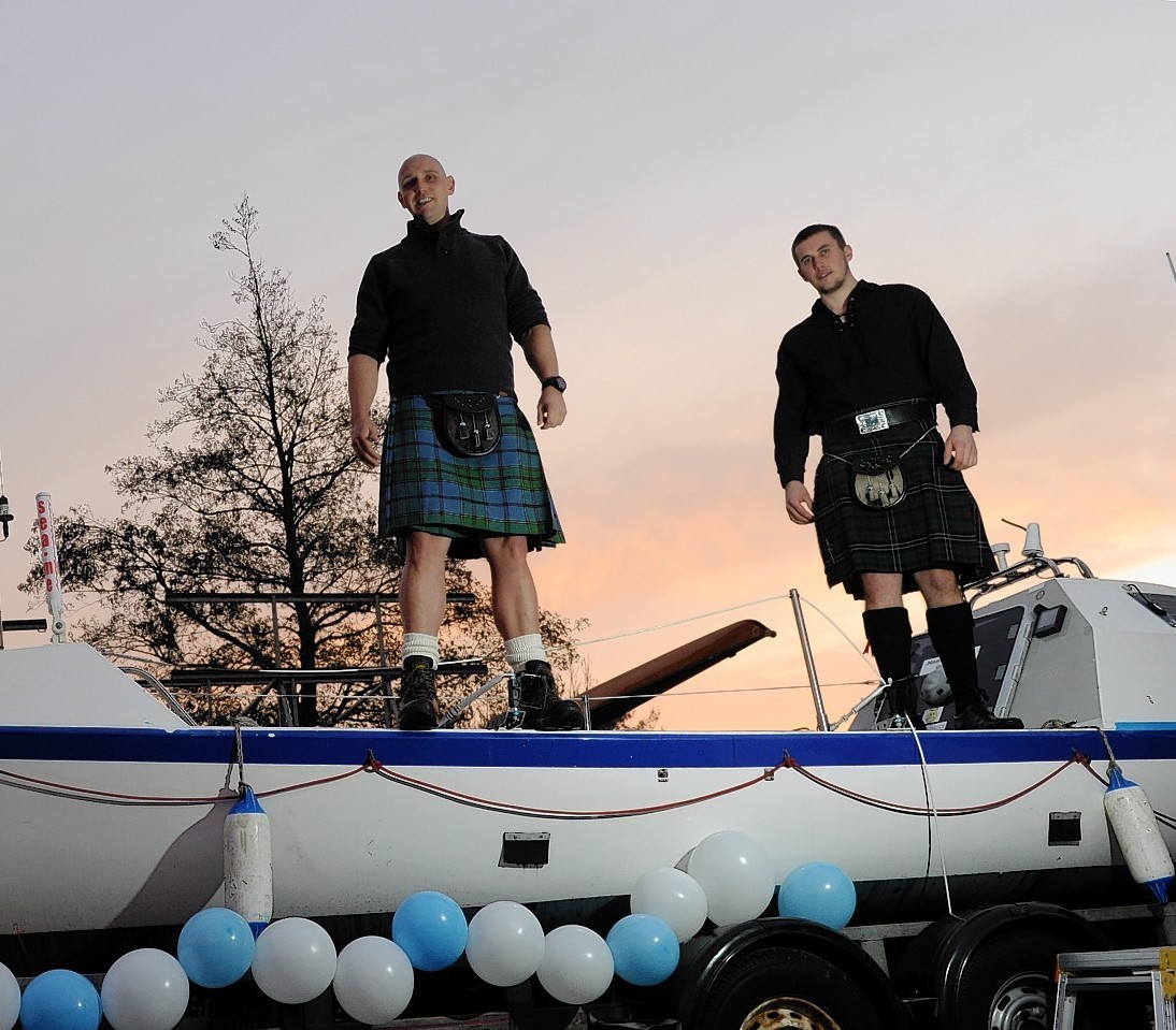 Robert Strachan (left) and Duncan Adamson Brown have embarked on their journey across the Atlantic