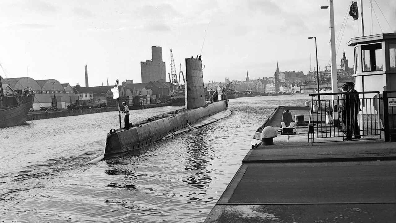 The submarine HMS Finwhale
