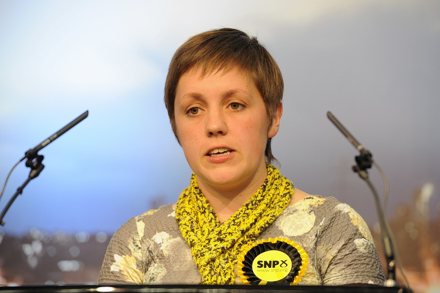 General Election 2015  Aberdeen North and South count at Robert Gordon University (RGU). Picture of SNP Kirsty Blackman and SNP Callum McCaig. Picture by KENNY ELRICK