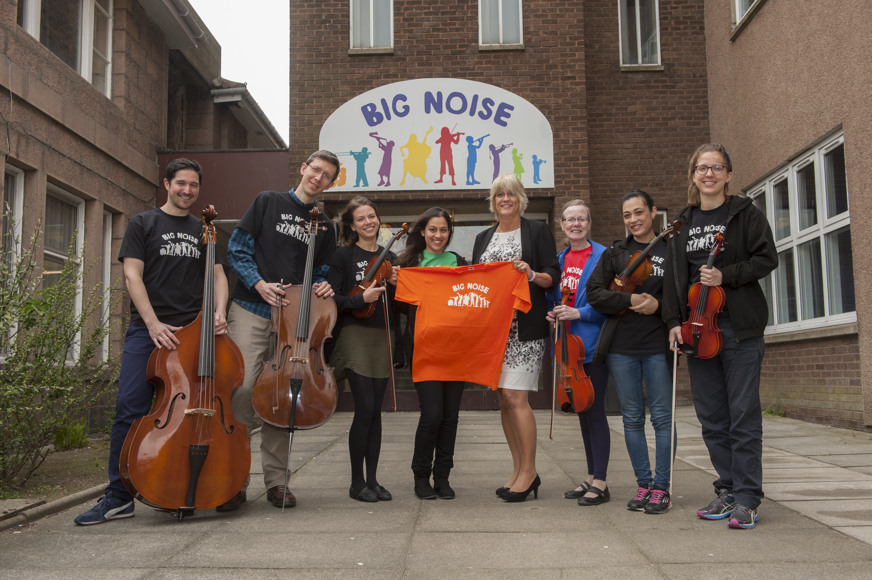 Big Noise in Torry - Councillor Angela Taylor greets the new teachers
19th May 2015

Photograph by marc marnie 
World Rights