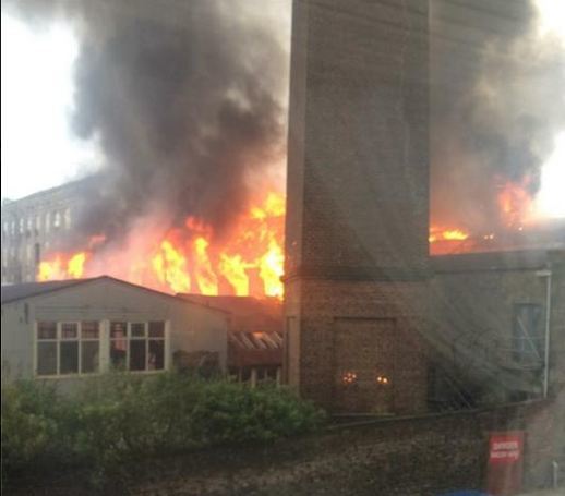 Over 40 firefighters are currently tackling the blaze