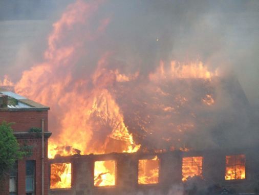 Over 40 firefighters tackled the blaze