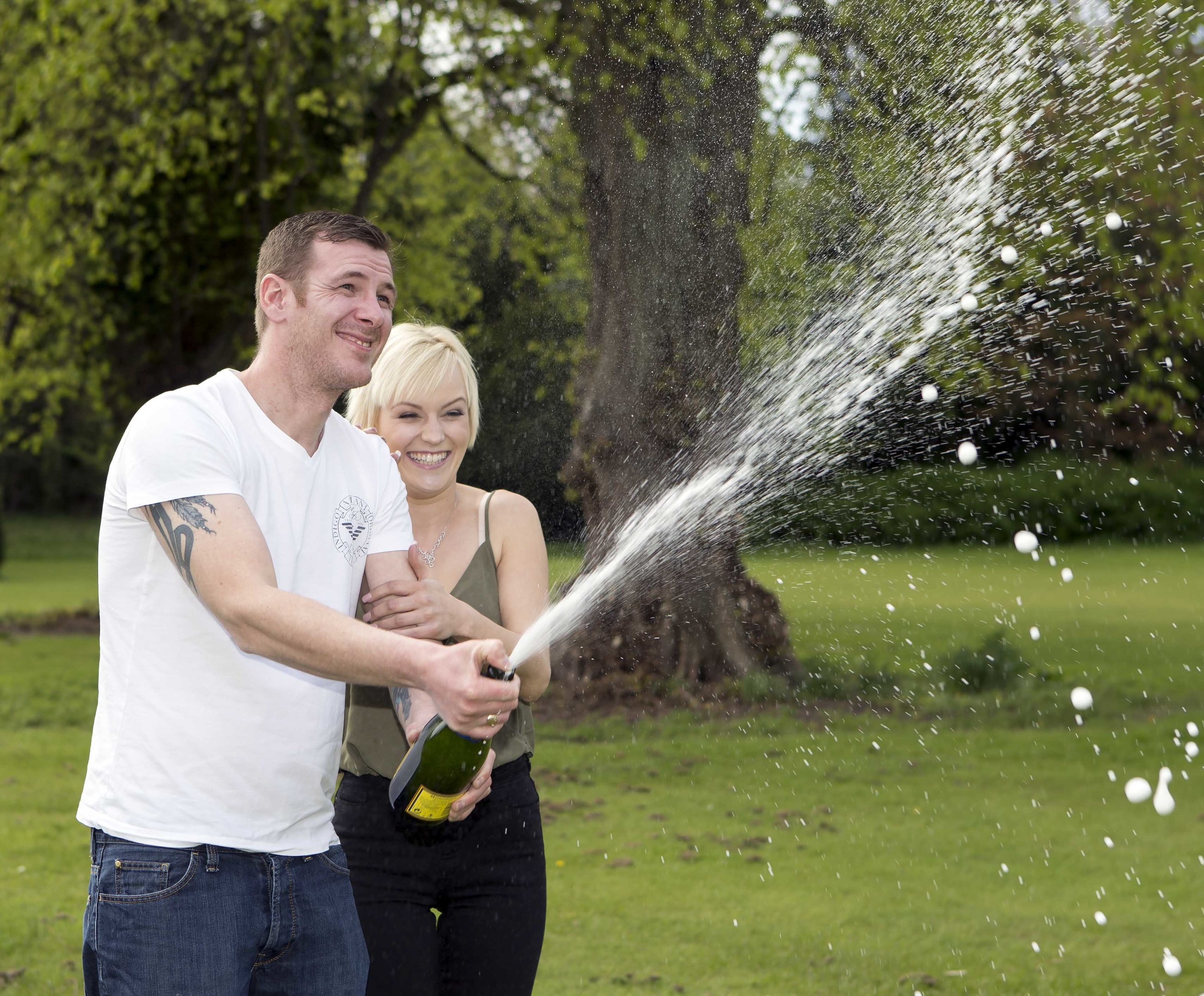 Barry is celebrating his win with girlfriend Hannah. Picture by Ken Macpherson.