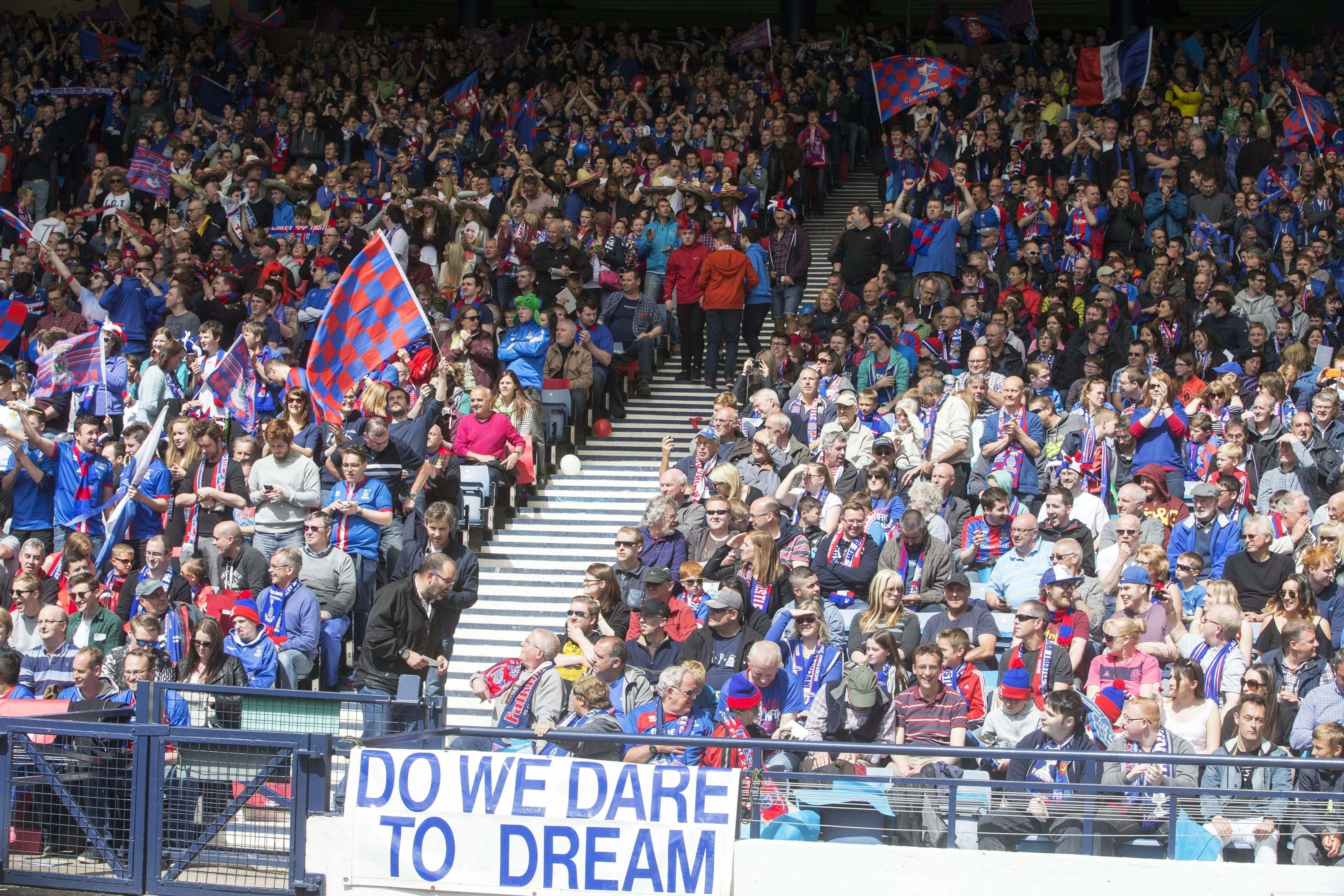 Caley Thistle fans celebrate at Hampden