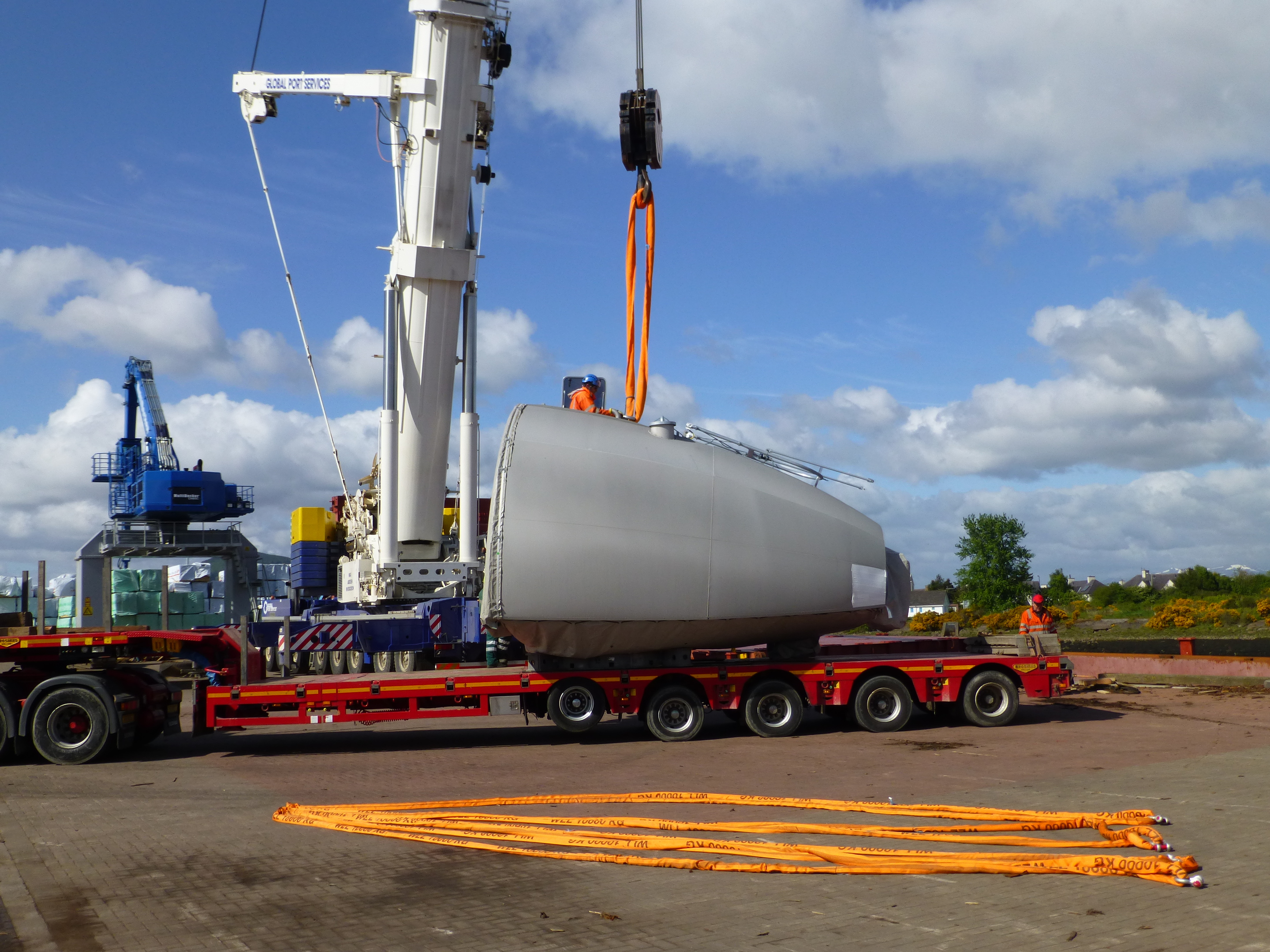 Windfarm parts arrive at the Port of Inverness