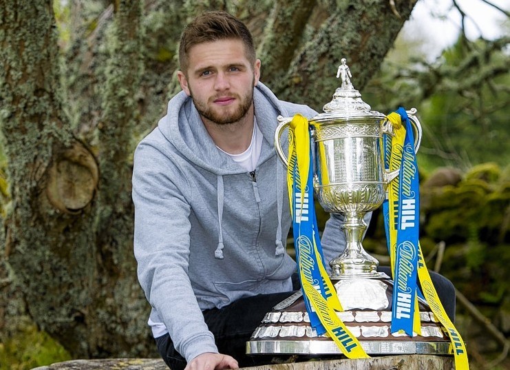 Danny Devine with the Scottish Cup