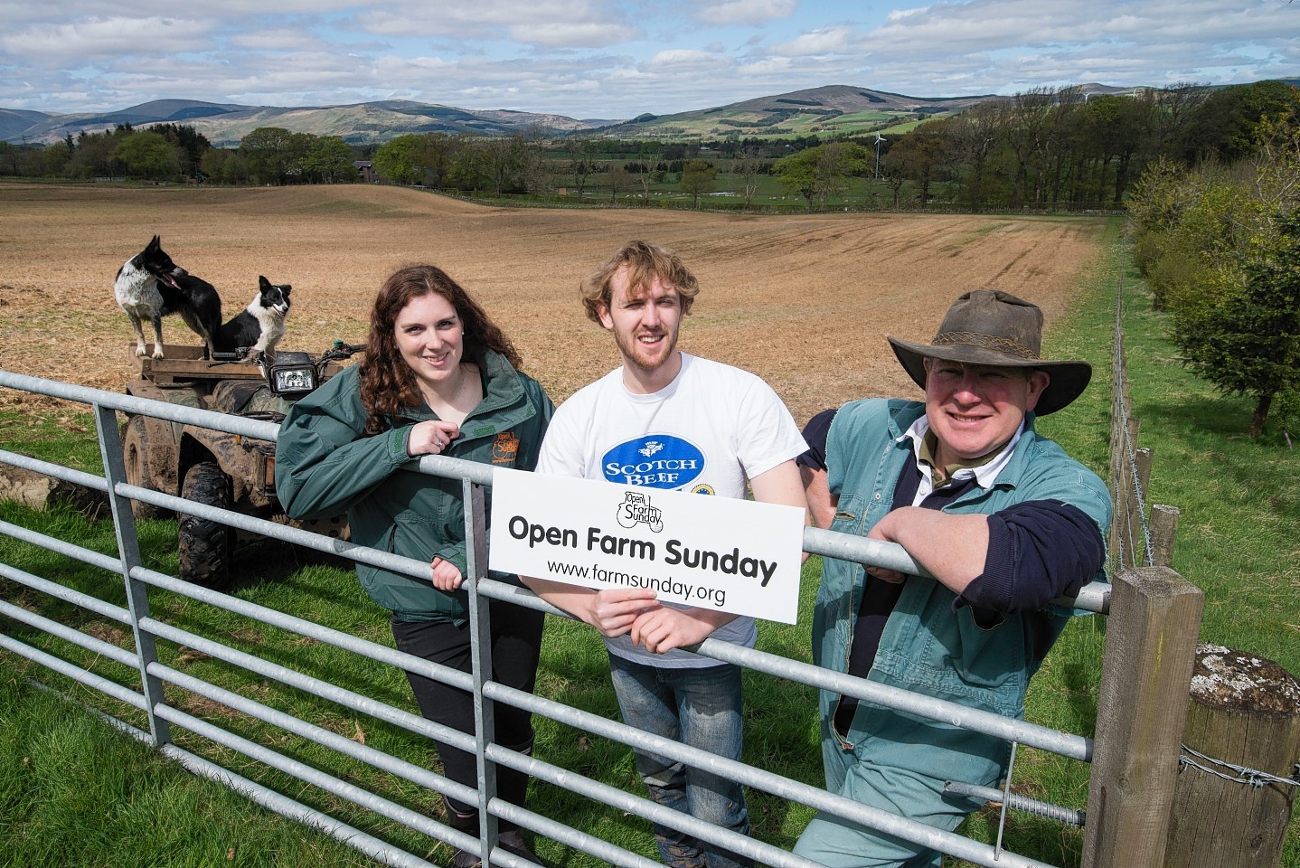 Open Farm Sunday Hosts, from left, Rebecca Dawes, Stuart Dawes and Colin Dawes.