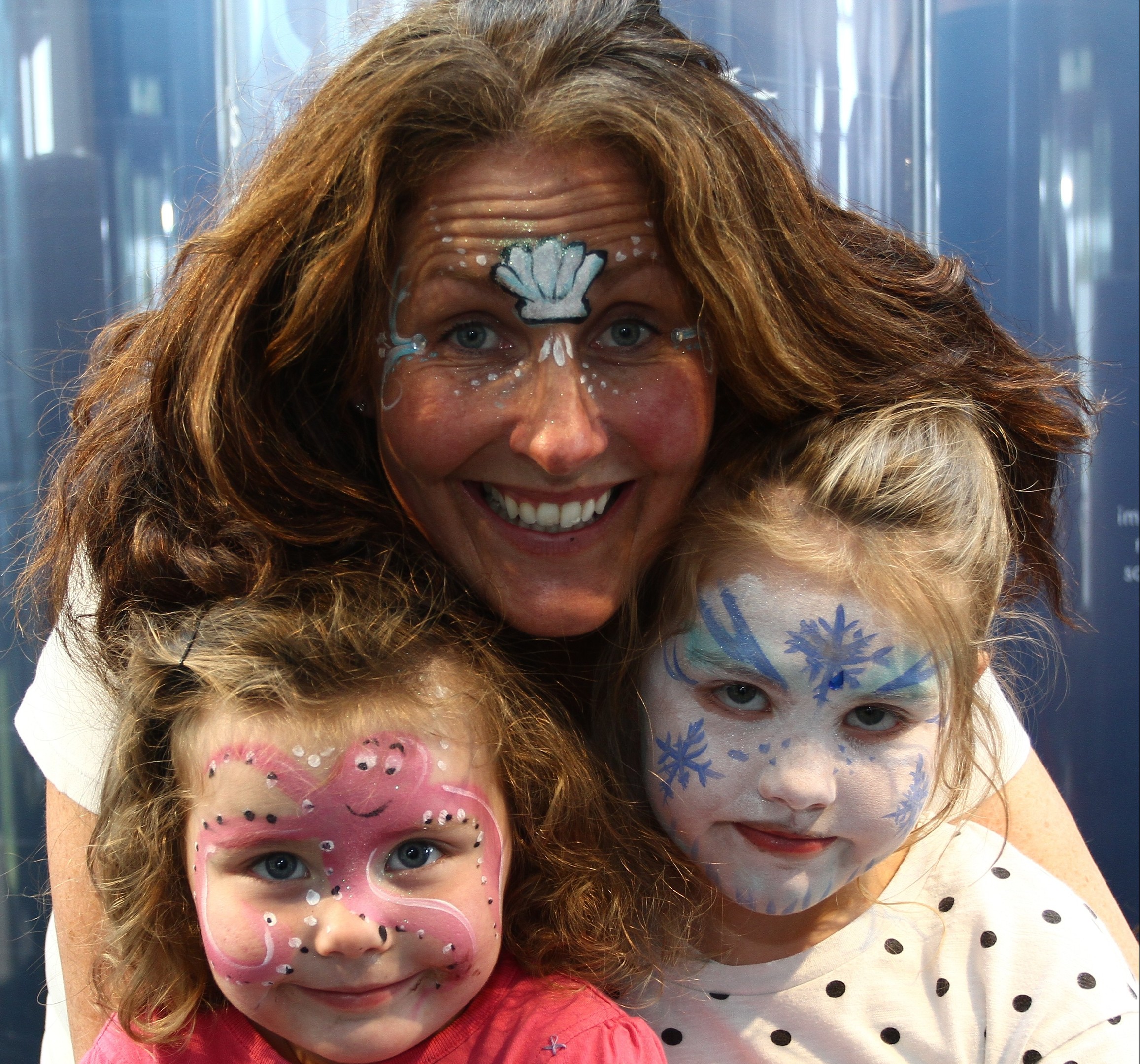 Face painting at festival of the sea.