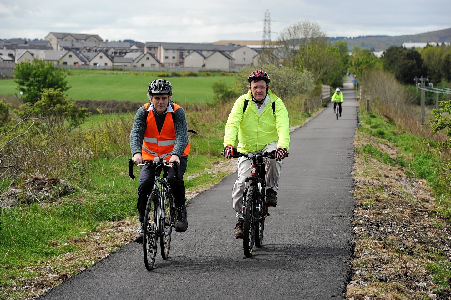 Councillors Paul Johnston and Martin Ford on the Formartine Way