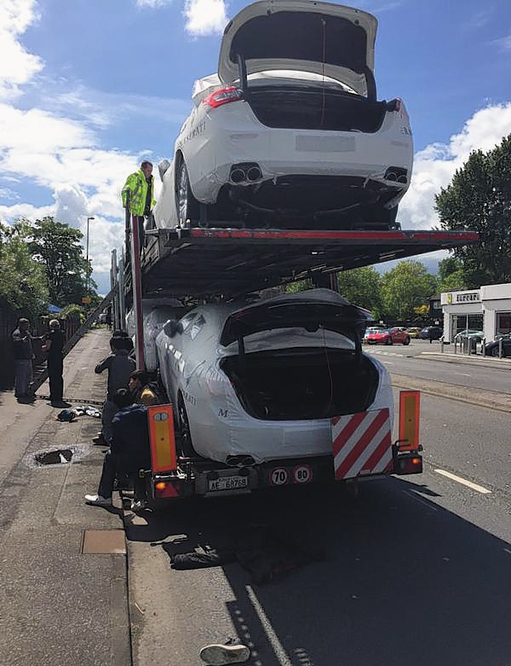 The Maseratis are carried away