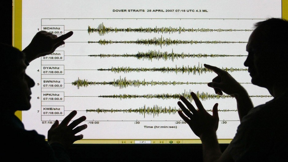 An earthquake has been recorded in the Highlands