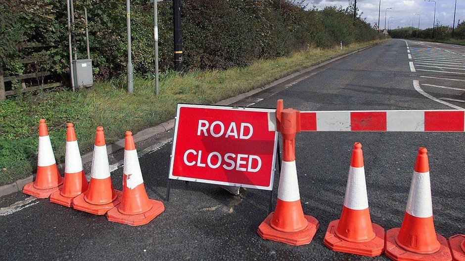 The A90 is currently closed