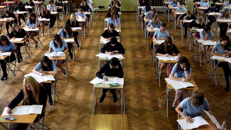 The alarm caused chaos during a crucial English exam
