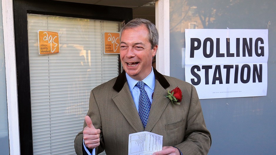 Ukip leader Nigel Farage was the most searched  leader in Aberdeen North