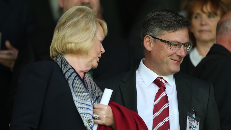 Hearts manager Craig Levein, right.