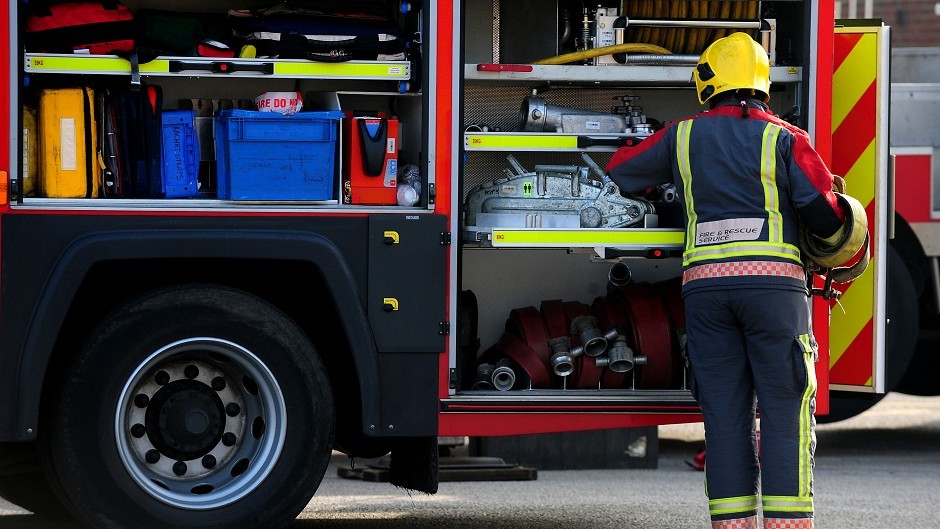 Firefighters tackled a fire on farmland near Alness