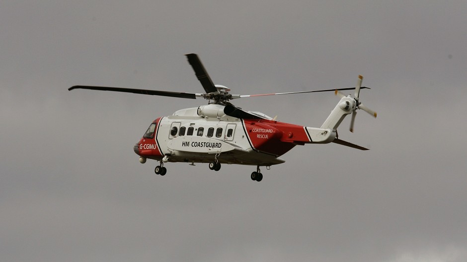 Sumburgh Coastguard helicopter was sent to collect the ill man