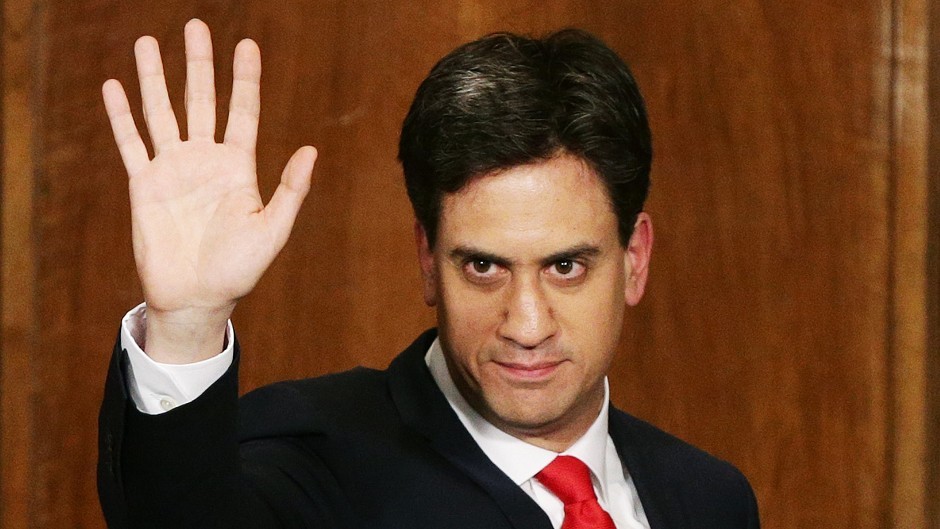 Ed Miliband at George Street in London as he resigned as leader of the Labour Party