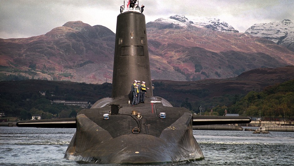 The Royal Navy's Trident-class nuclear submarine Vanguard