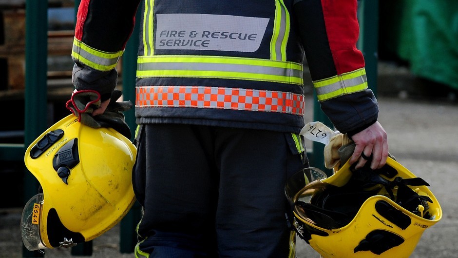 Fire crews battled the house fire in Inverness