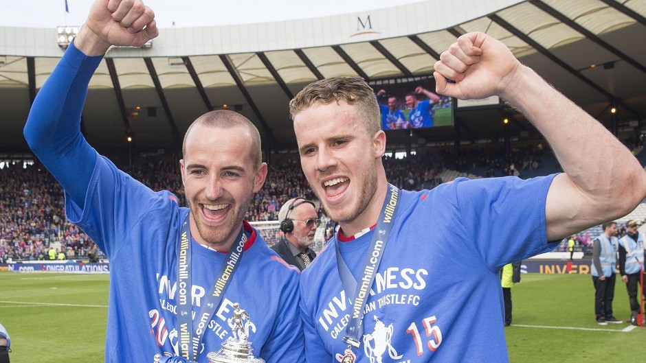 Watkins alongside fellow cup final goalscorer James Vincent