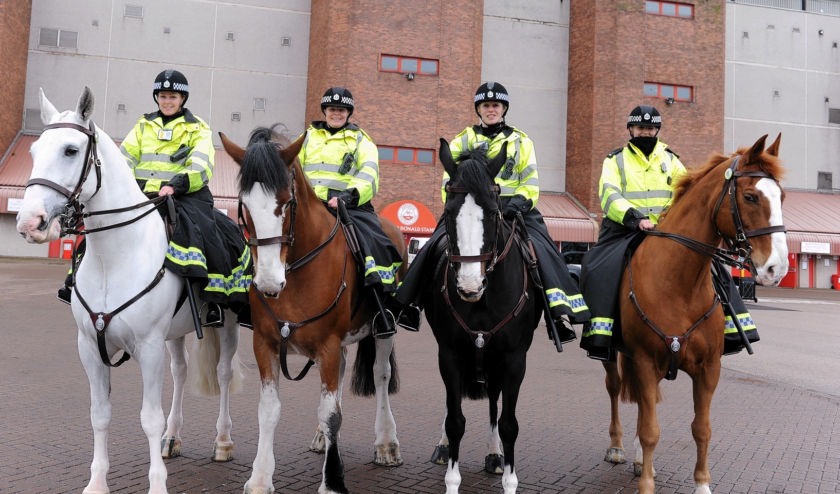 There was a heavy police presence at Pittodrie yesterday and they were joined by P&J reporter Ashleigh Barbour 