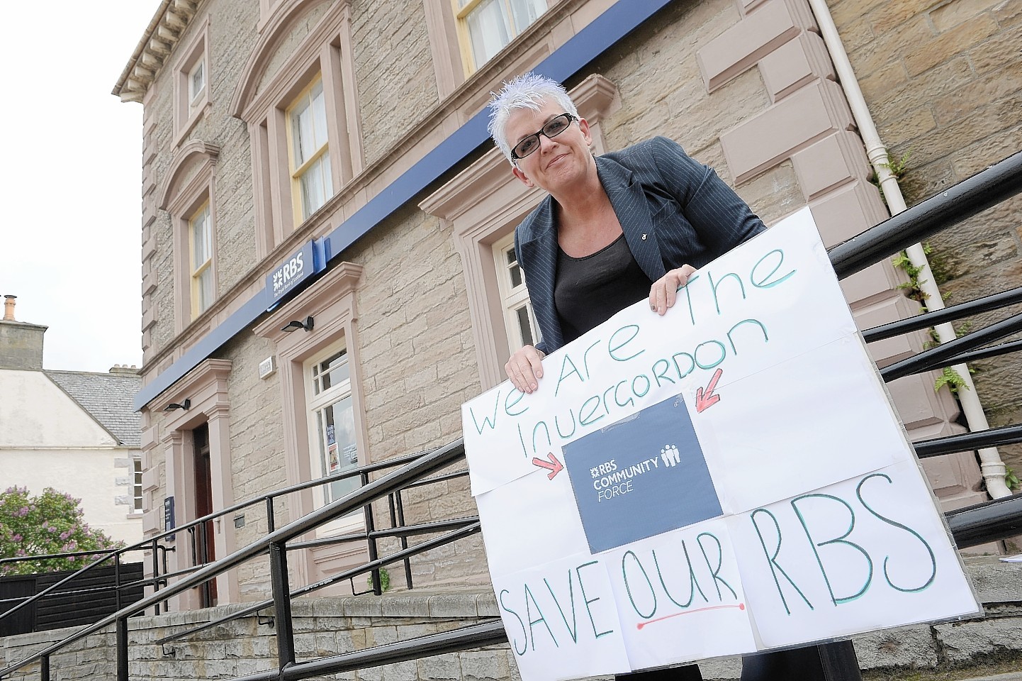 Tina McCaffery of Invergordon who is campaigning for the last bank in the town