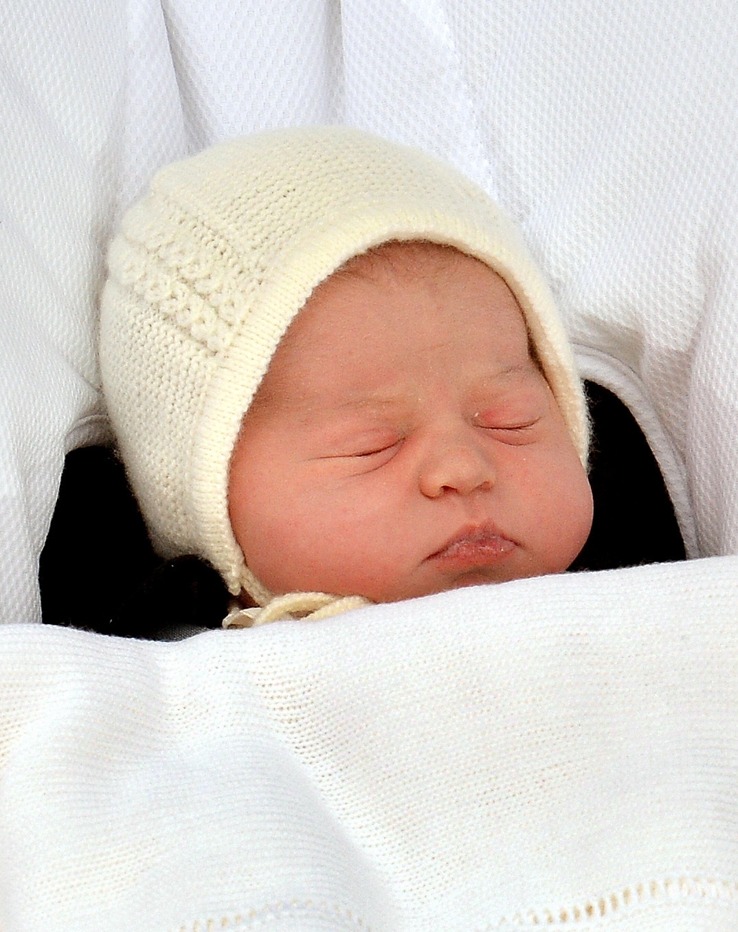 The Princess of Cambridge after leaving   the Lindo Wing of St Mary's Hospital in London. 