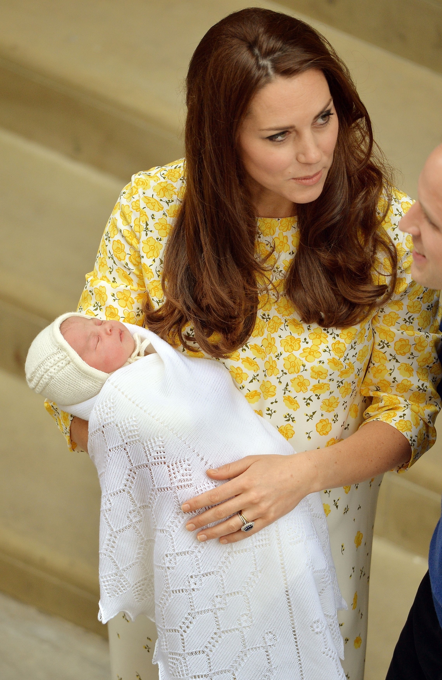 The Princess of Cambridge after leaving   the Lindo Wing of St Mary's Hospital in London. 