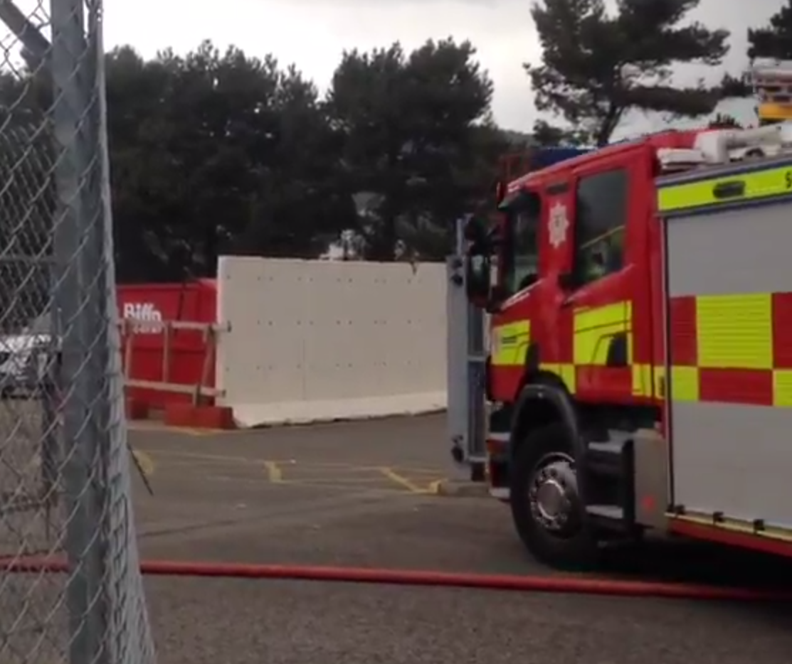 A large fire has taken hold in a waste station on Henderson Drive, Inverness