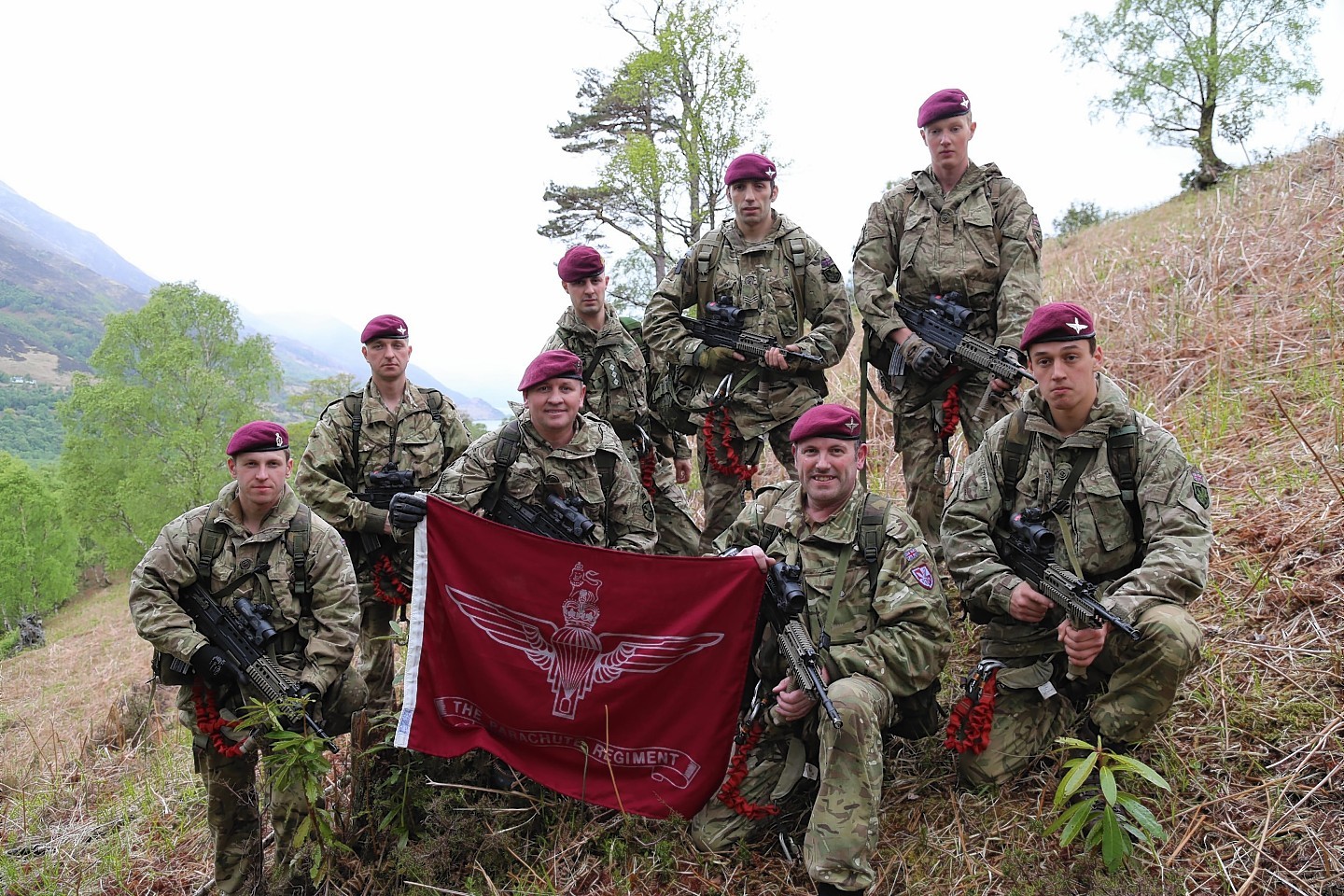 Soldiers from the Fourth Battalion, The Parachute Regiment