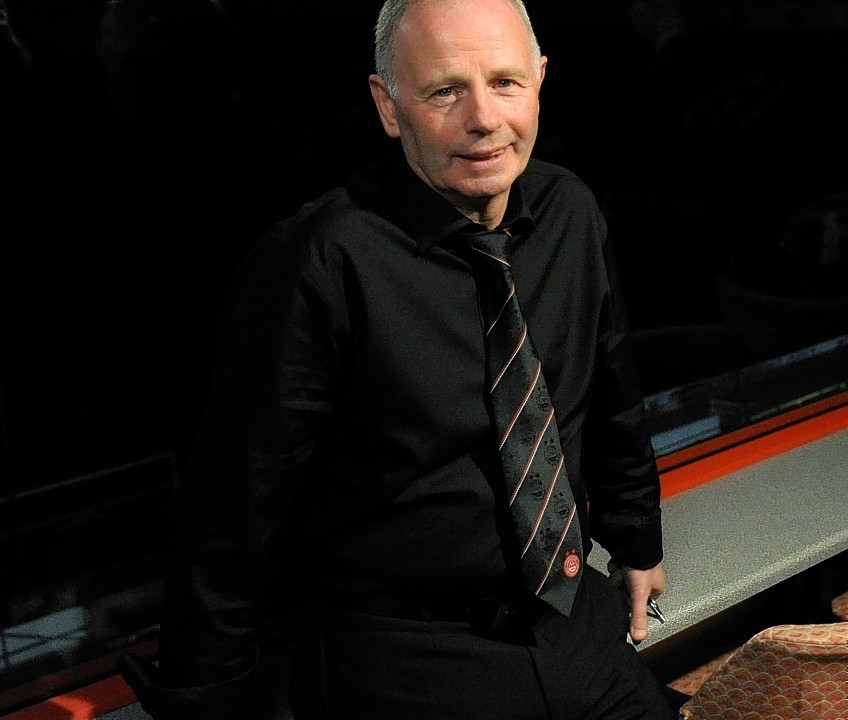Former Aberdeen chairman Stewart Milne in the Richard Donald Stand.