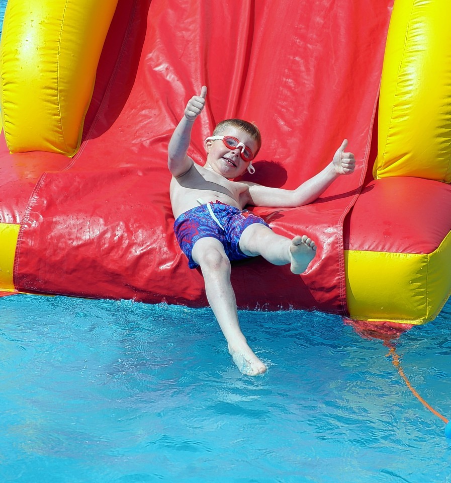 Swimmers of all ages enjoyed themselves at the re-opening of the pool