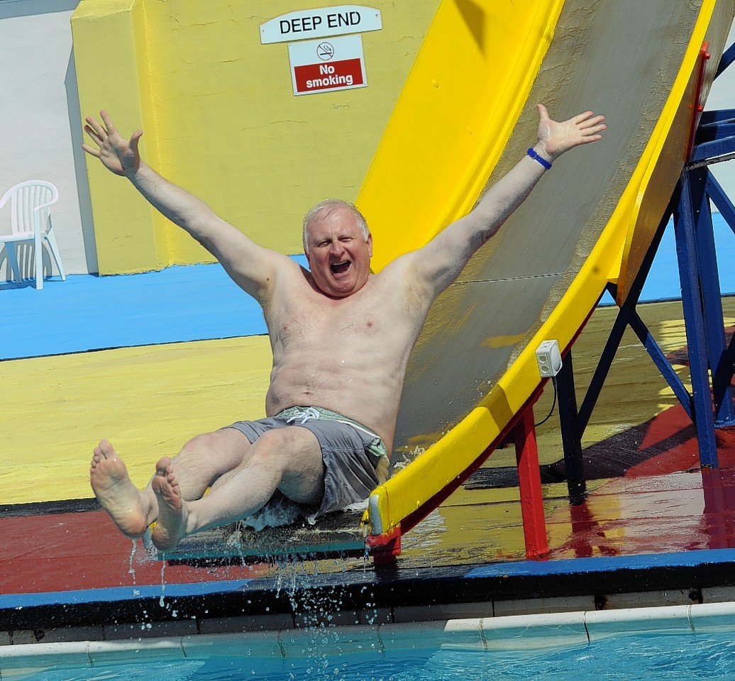 Swimmers of all ages enjoyed themselves at the re-opening of the pool