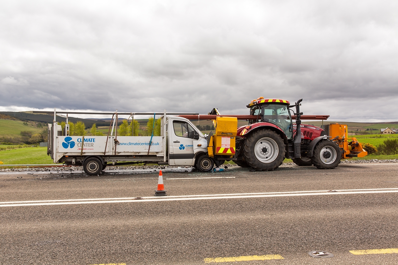 The accident on the A96 earlier this afternoon