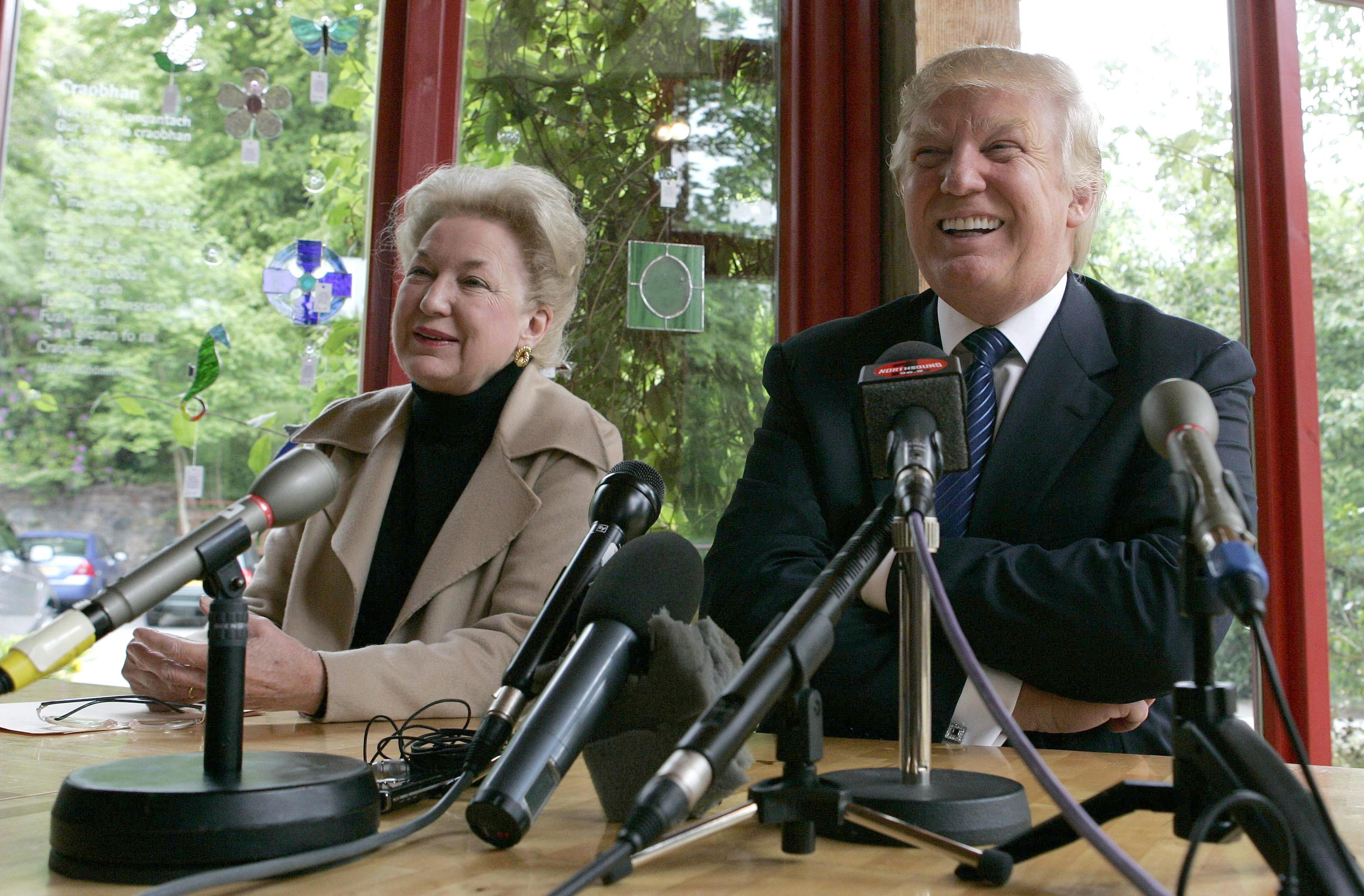 Tycoon Donald Trump with sister Maryanne Trump Barry,