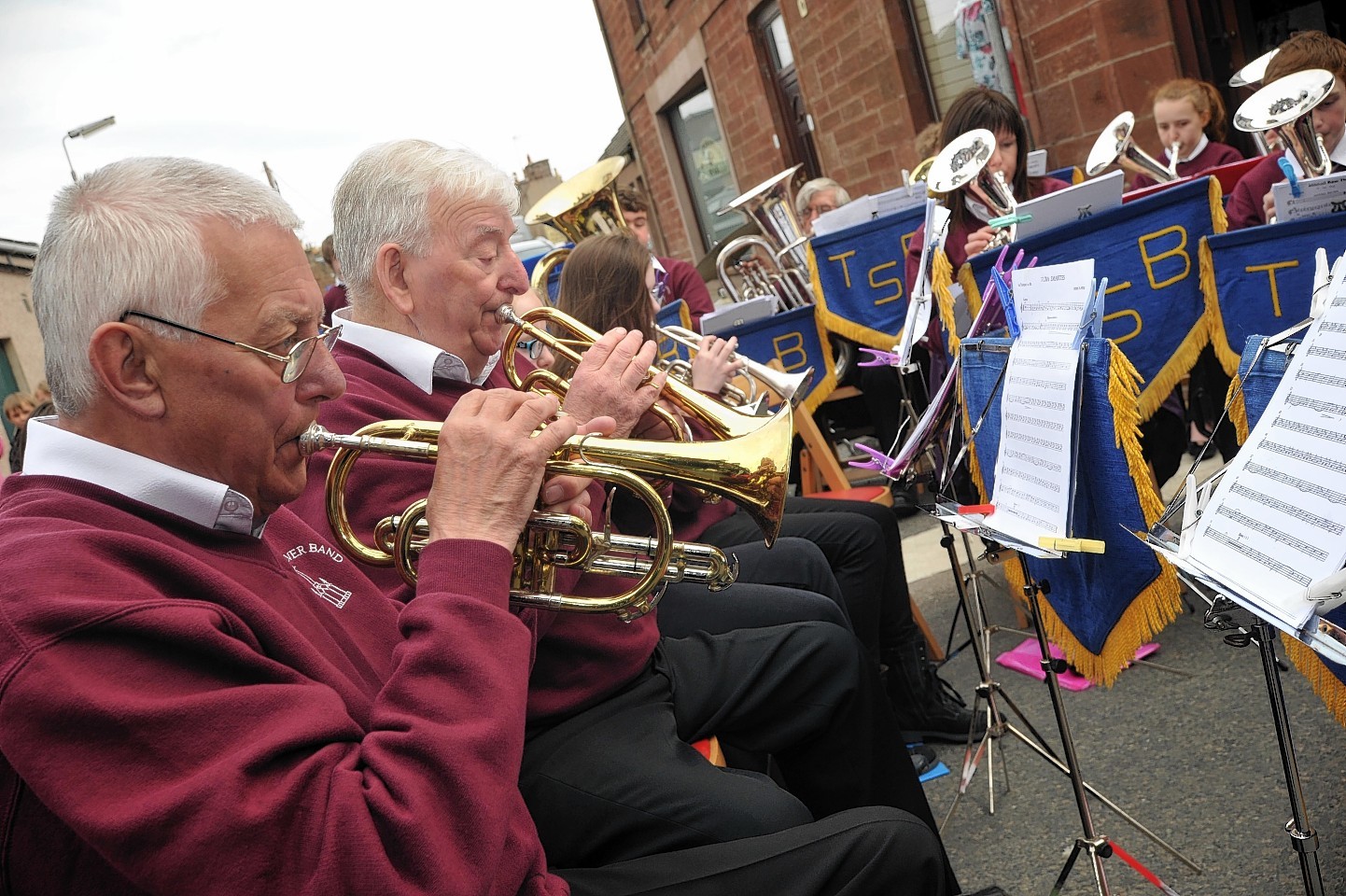 Turriff Silver Band performs at the town's May Day celebration