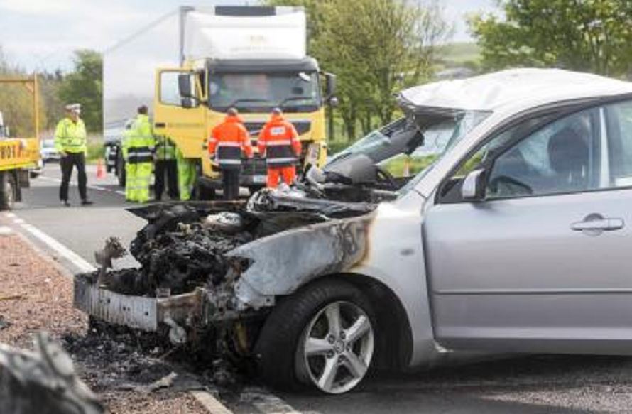 The southbound carriageway is closed