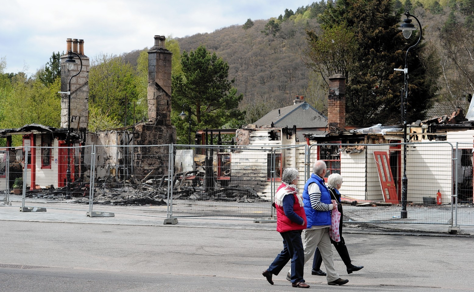 Scottish Fire and Rescue attend a fire at the old Royal Railway station Ballater