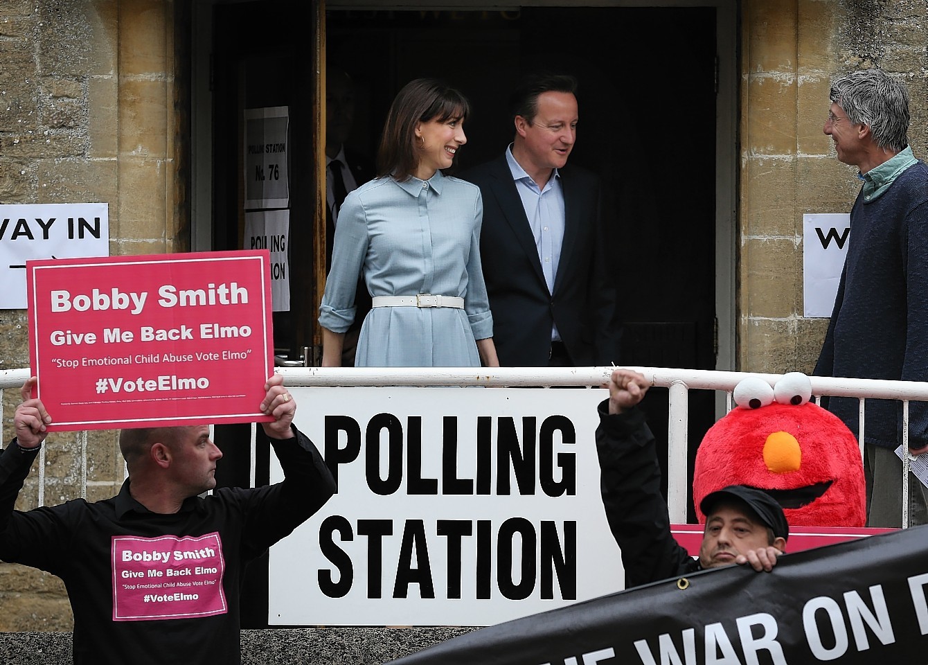 Leader Of The Conservative Party, David Cameron, Casts His Vote As The UK Goes To The Polls