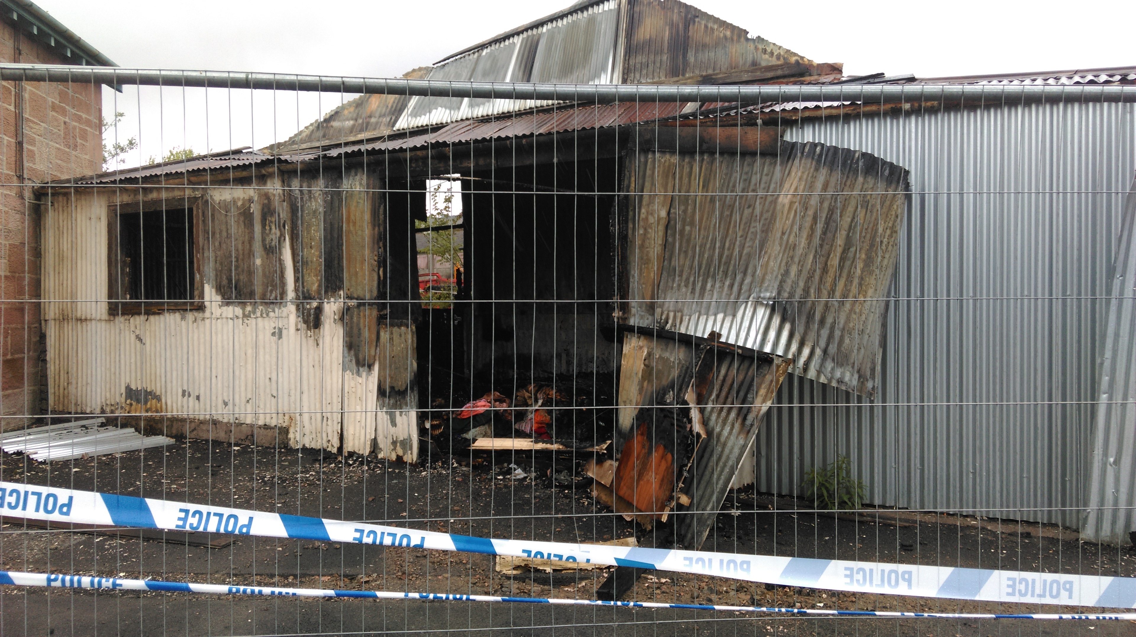 The Dingwall Players clubrooms were destroyed in the fire