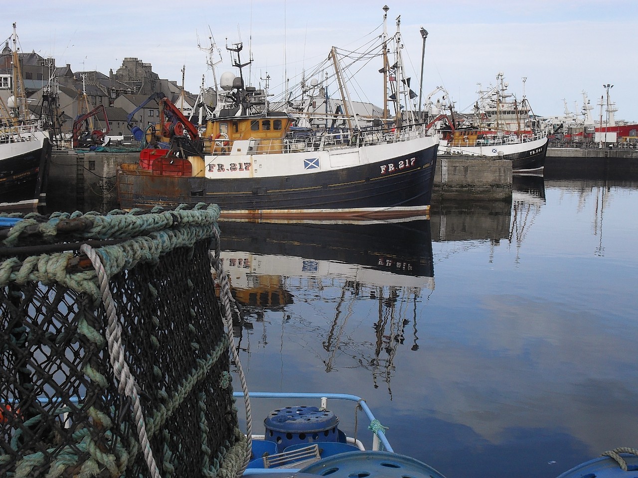 Fishing boats at Fraserburgh harbour