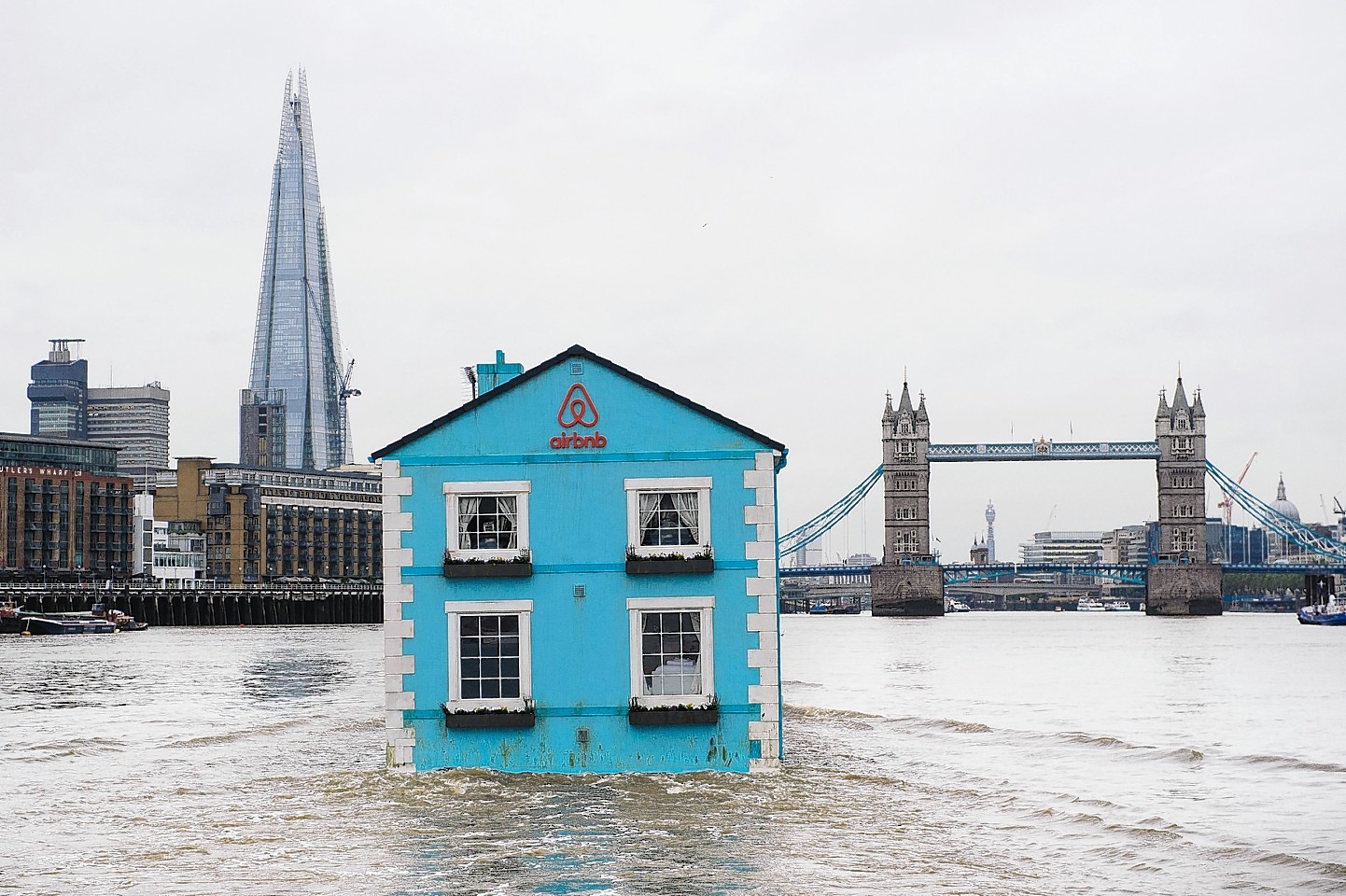 Airbnb house floats down the Thames